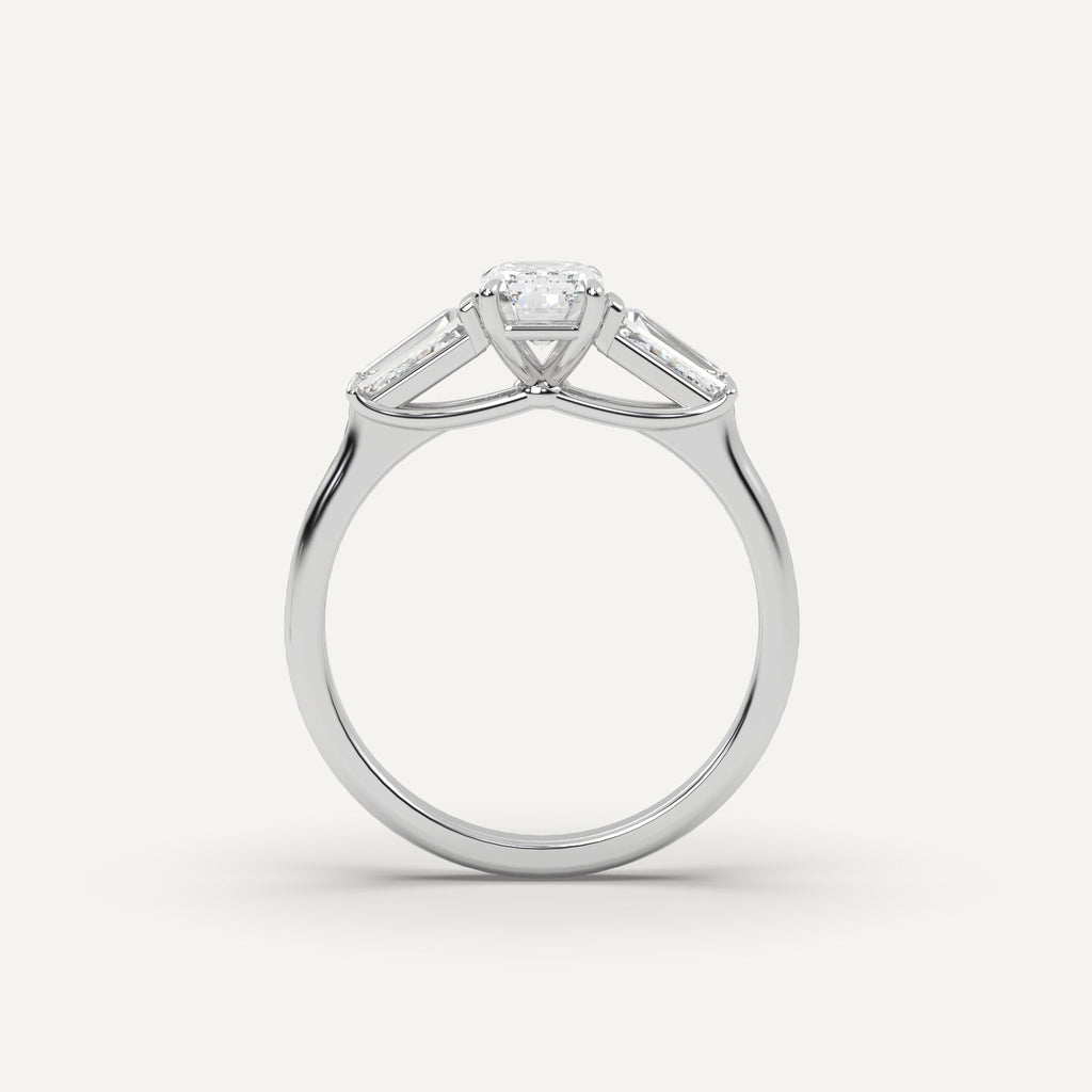 טבעת יהלום 1 קראט אמרלד
