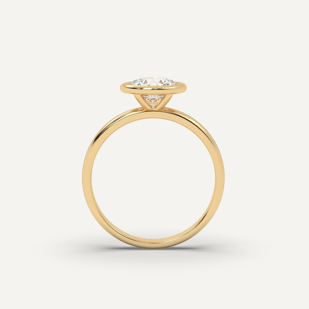 טבעת יהלום 1 קראט עגול