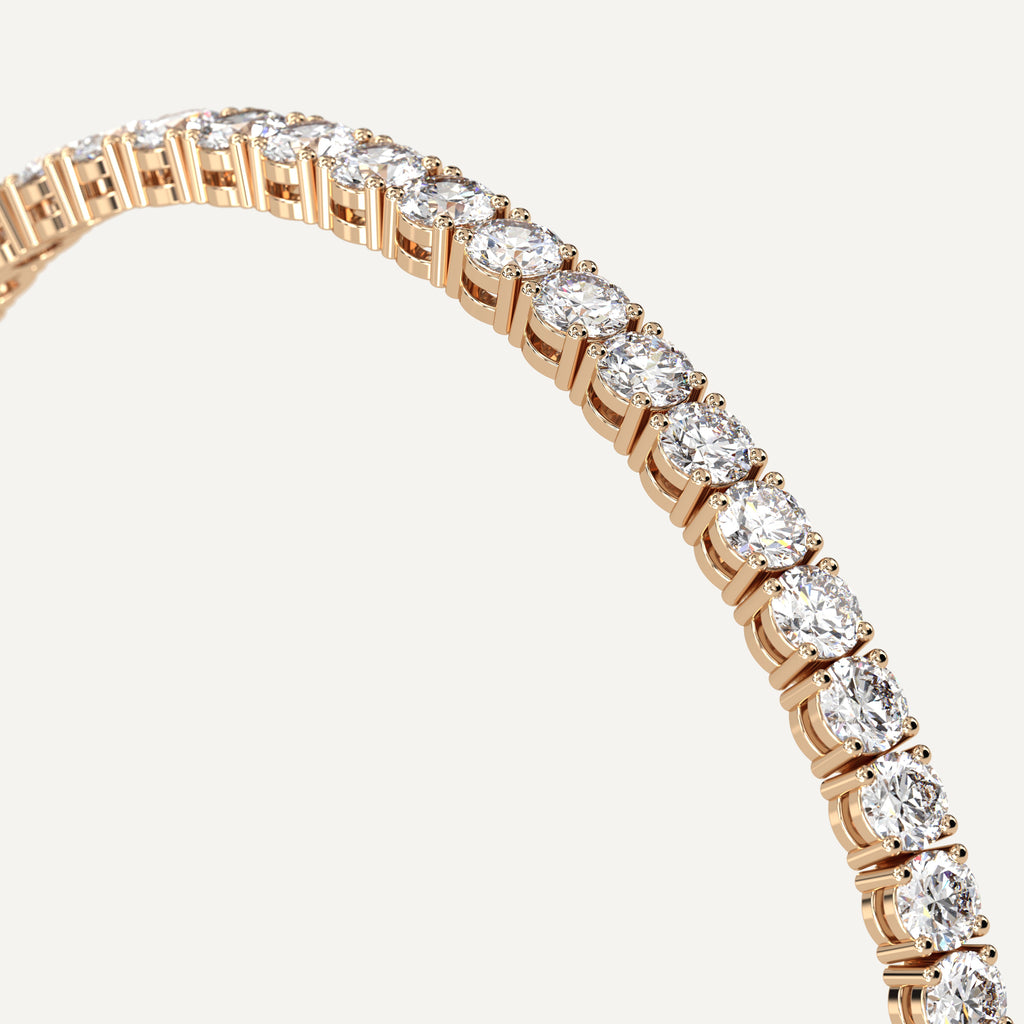צמיד טניס יהלומים בעיצוב קלאסי זהב לבן 14K
