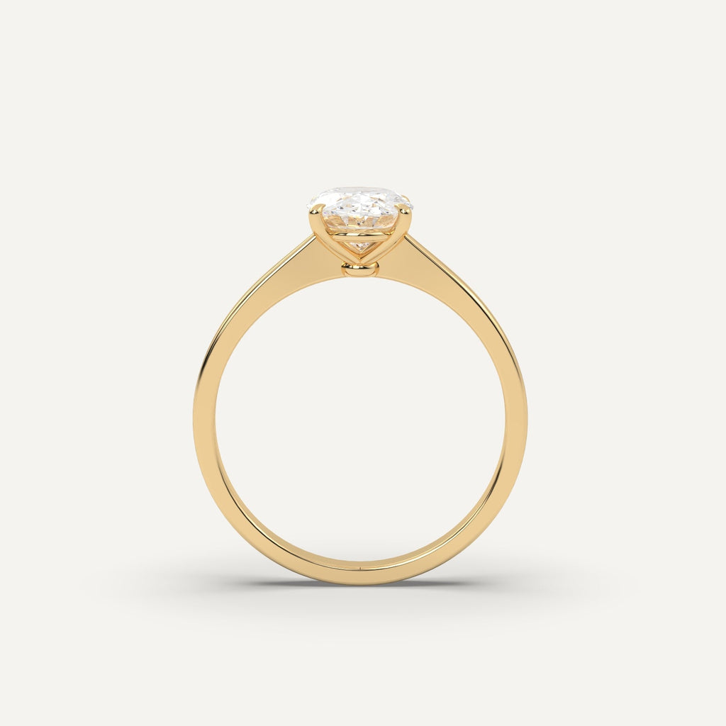 טבעת יהלום 1 קראט אובל