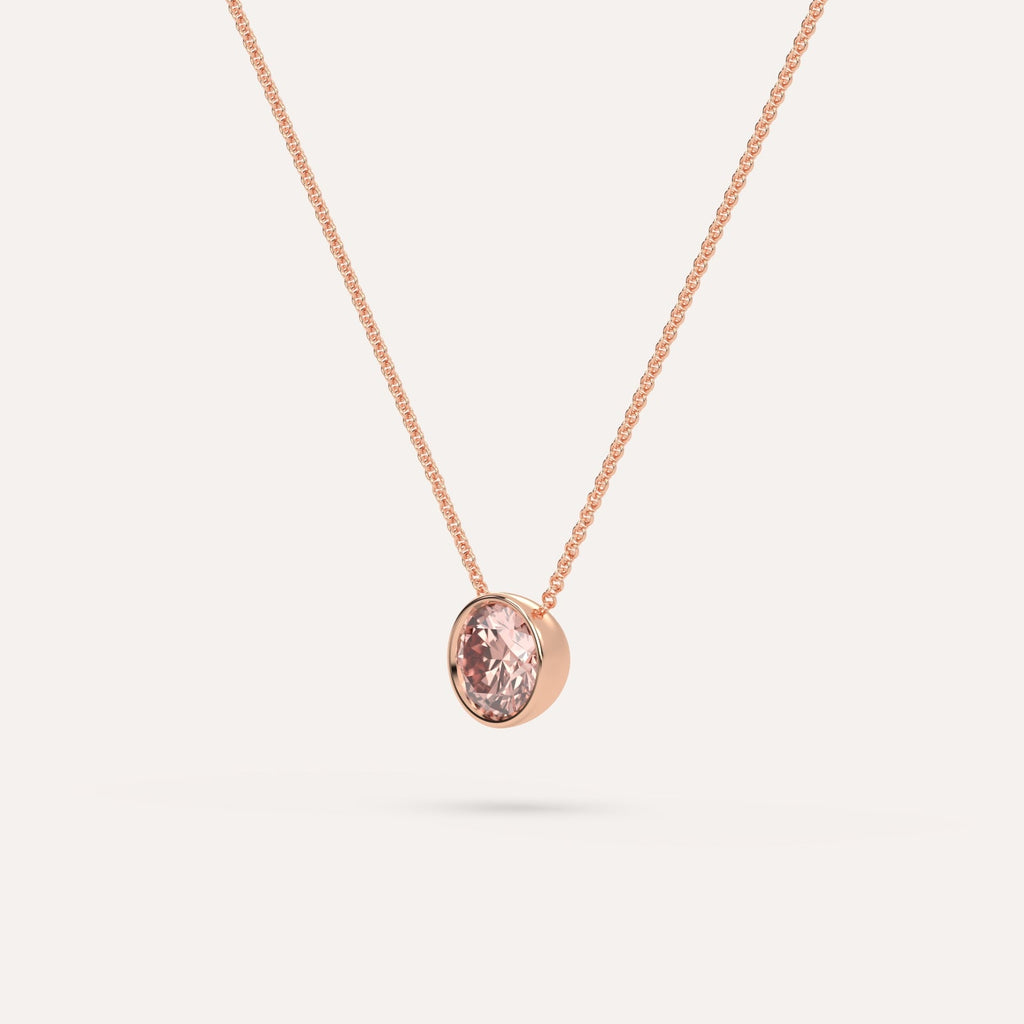 שרשרת יהלום ורוד רוז גולד