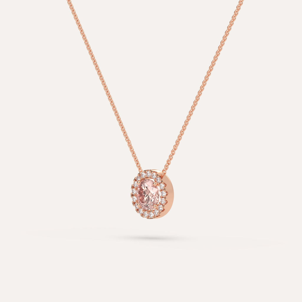 שרשרת יהלום ורוד רוז גולד