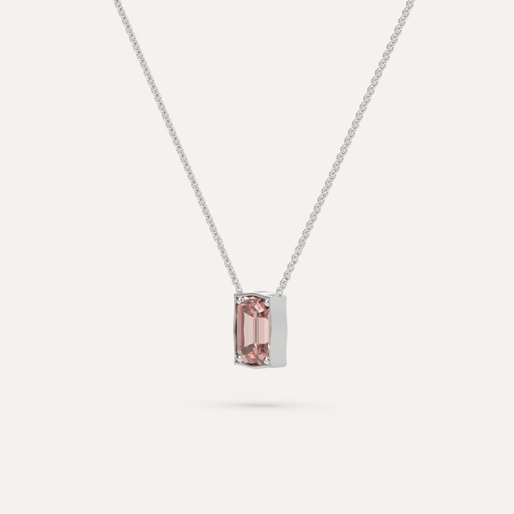 שרשרת יהלום ורוד זהב לבן