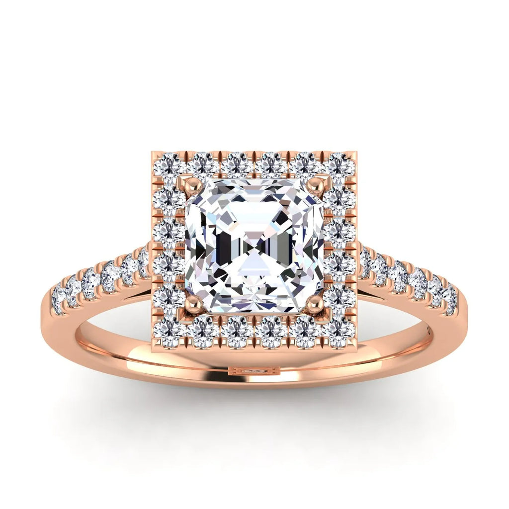 Asscher-Rose Gold|Asscher|14K Rose Gold|18K Rose Gold